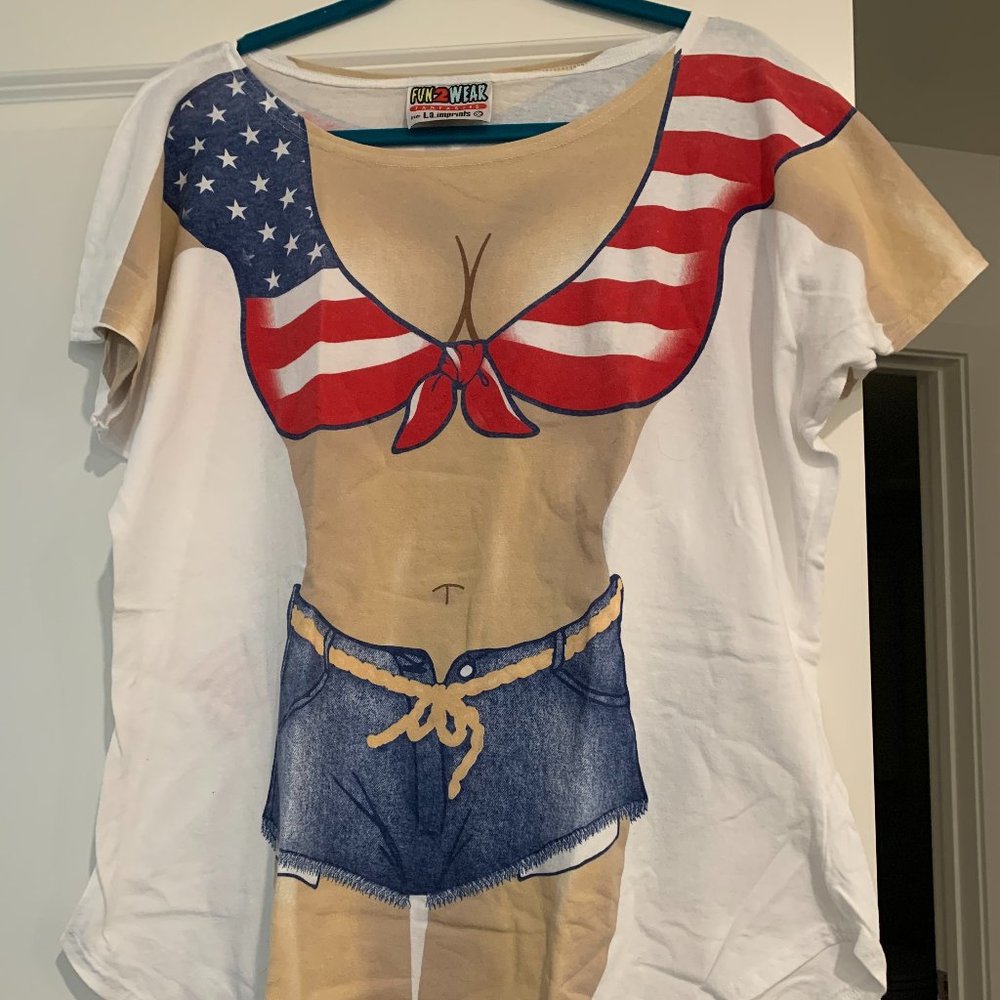 Fantasy Coverup Stars & Stripes T-Shirt Dress